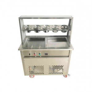 Фризер для жареного мороженого Foodatlas KCB-1Y (контейнеры, стол для топпингов, система контроля те